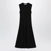 Max Mara Midi fit-and-flare ribbed viscose crêpe dress in black