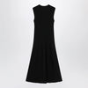 Max Mara Midi fit-and-flare ribbed viscose crêpe dress in black