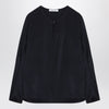 Max Mara Midnight blue silk-blend blouse