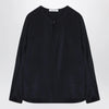 Max Mara Midnight blue silk-blend blouse