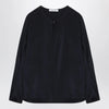 Max Mara Midnight blue silk-blend blouse