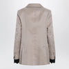 Max Mara Oversized linen and organza blazer in pink
