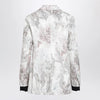 Max Mara Slim blazer in printed organza and cotton gabardine