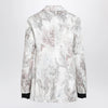 Max Mara Slim blazer in printed organza and cotton gabardine