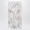 Max Mara Pencil skirt in printed gabardine and organza