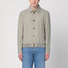 Brunello Cucinelli Khaki green bomber jacket in cotton blend