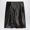 Loulou Studio Brown Myra skirt in pony-effect leather