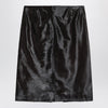 LouLou De Saison Brown Myra skirt in pony-effect leather