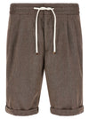 Brunello Cucinelli Linen And Wool Bermuda Shorts