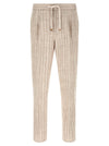 Brunello Cucinelli Striped Linen Trousers