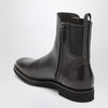 Brunello Cucinelli Brown leather Chelsea boots with Shiny Detail