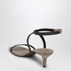 Brunello Cucinelli Sandal City Grey with Precious Straps