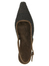 Brunello Cucinelli Precious Net Embroidery Slingback
