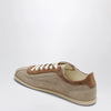 Brunello Cucinelli Beige low-top suede lace-up sneakers