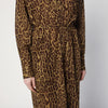 6397 Leopard-print shirt dress in cotton voile