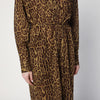 6397 Leopard-print shirt dress in cotton voile