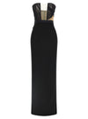 Nensi Dojaka Corsetted Draped Maxi Dress