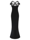 Nensi Dojaka Draped Padded Cup Maxi Dress