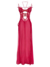 Nensi Dojaka Frilled Gown With Cutouts Dress