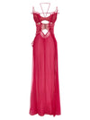Nensi Dojaka Frilled Gown With Cutouts Dress