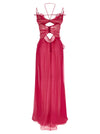 Nensi Dojaka Frilled Gown With Cutouts Dress