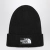 The North Face Black beanie with logo patch