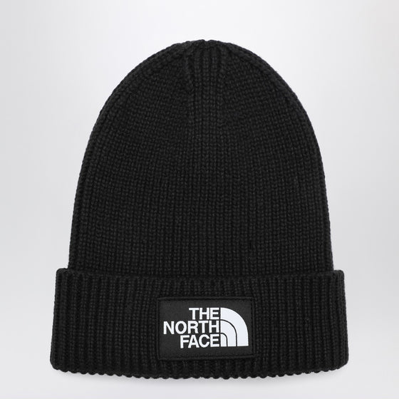 The North Face Black beanie with logo patch