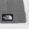 The North Face Grey beanie with logo patch