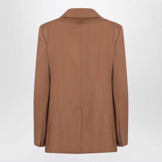 Max Mara Studio Single-breasted jacket in hazelnut colour