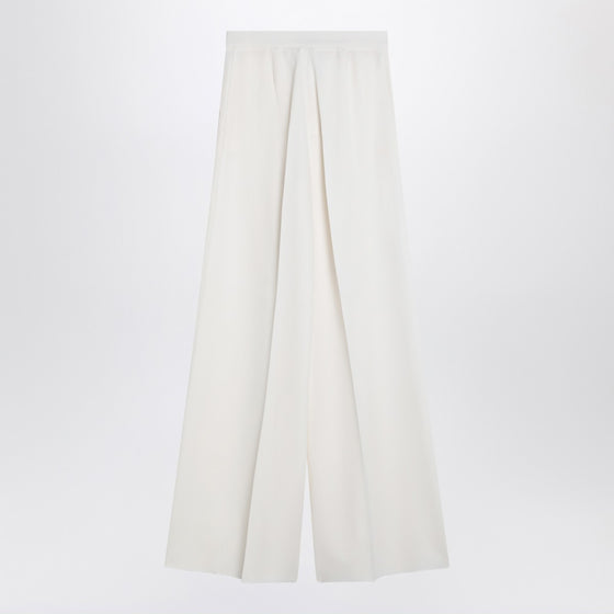 Max Mara White wool gabardine trousers