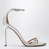 Aquazzura Nuda 85 sandals in silver metallic leather