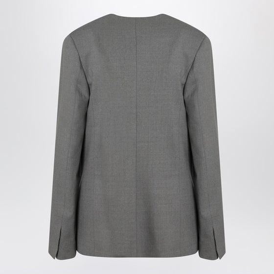 Loulou Studio Gray double-breasted wool jacket