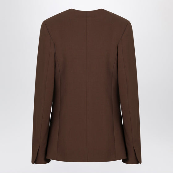 LouLou De Saison Brown double-breasted wool jacket