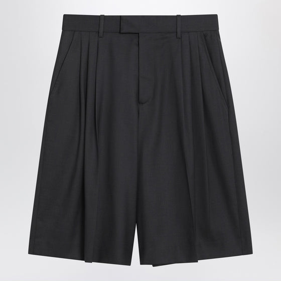 6397 Bermuda 3-Pleat asphalt grey in wool