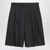 6397 Bermuda 3-Pleat asphalt grey in wool