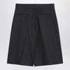 6397 Bermuda 3-Pleat asphalt grey in wool