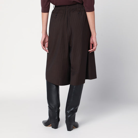 6397 Pinstripe bermuda shorts with crossover closure