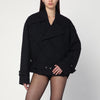NAMACHEKO Black belted jacket in wool blend