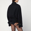 NAMACHEKO Black belted jacket in wool blend