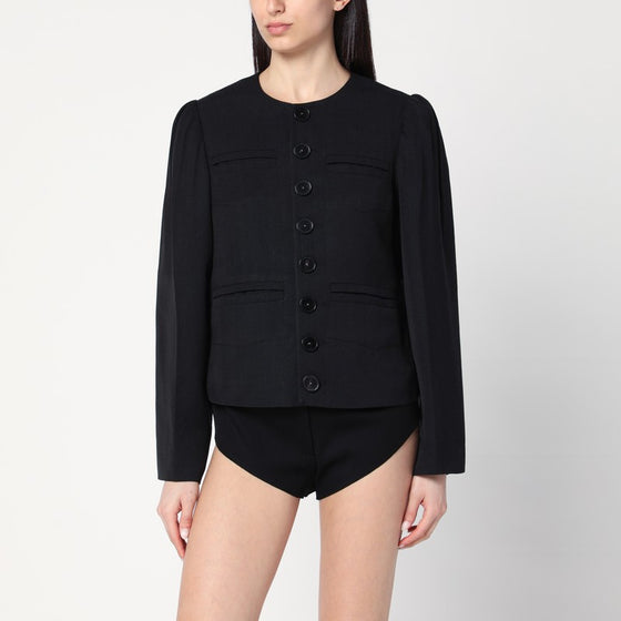 NAMACHEKO Regiment black jacket in silk blend