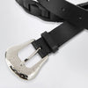 NAMACHEKO Black leather belt