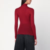 6397 Bordeaux semi-sheer turtleneck