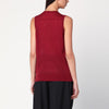 6397 Bordeaux semi-sheer tank top