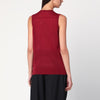 6397 Bordeaux semi-sheer tank top