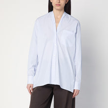  6397 Light blue checkered cotton shirt