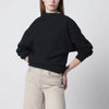 6397 Black draped sweatshirt