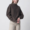 6397 Mud-coloured draped sweatshirt