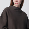 6397 Mud-coloured draped sweatshirt