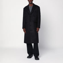  NAMACHEKO Black single-breasted wool coat