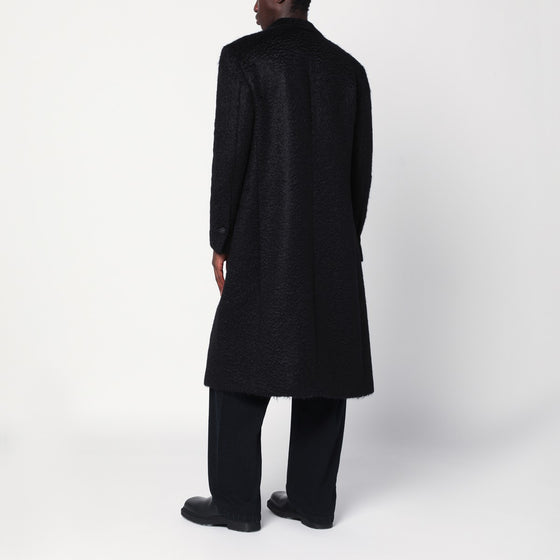 NAMACHEKO Black single-breasted wool coat